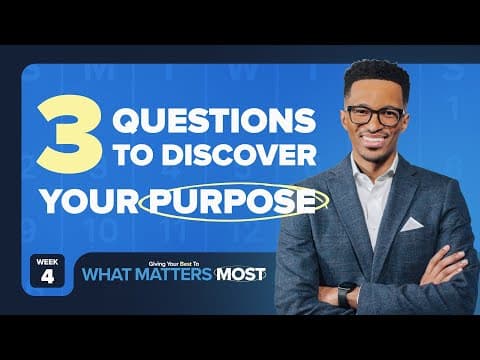 3 Questions To Discover Your Purpose - Ryan Leak