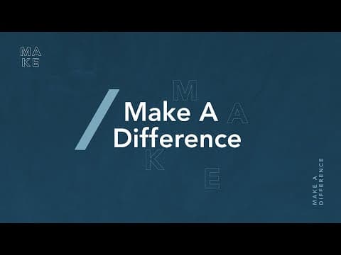 Make A Difference 2024 | John Alexander