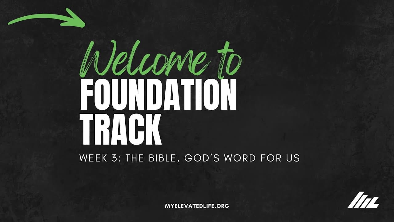 Foundation Track Lesson 3: The Bible