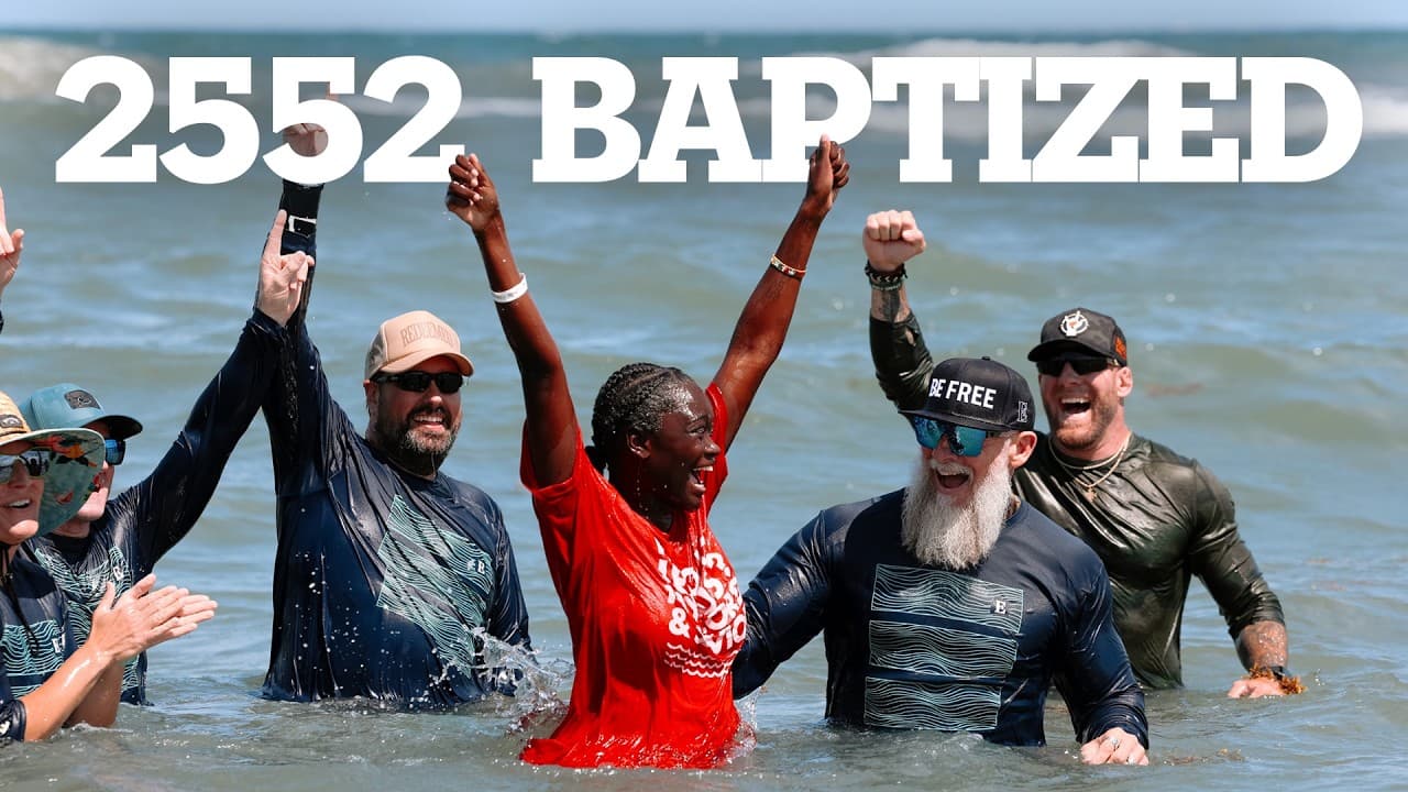 Beach Baptism Live — 2,552 People Baptized in the Atlantic Ocean!
