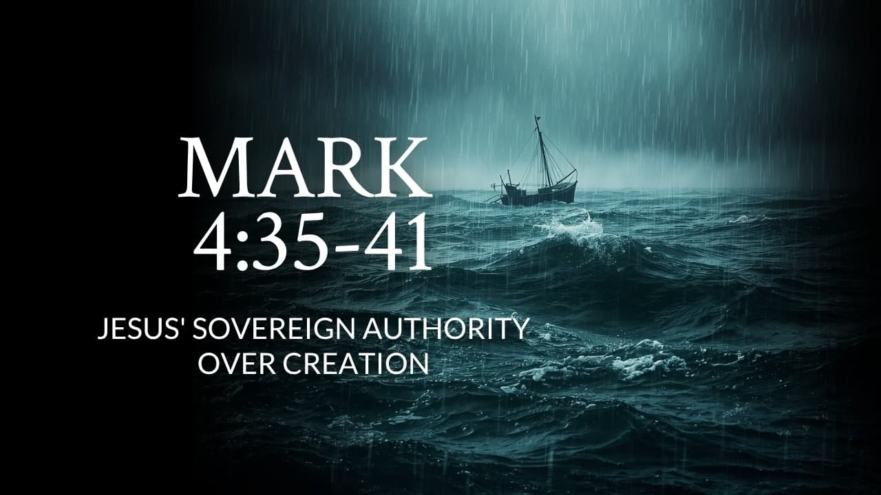 Mark 4:35-41 | Jesus' Sovereign Authority Over Creation