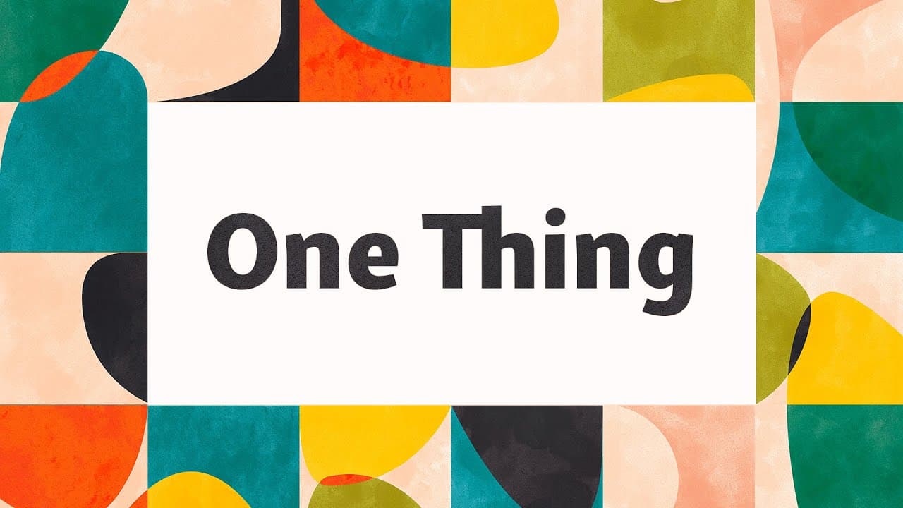 One Thing | New Resolution