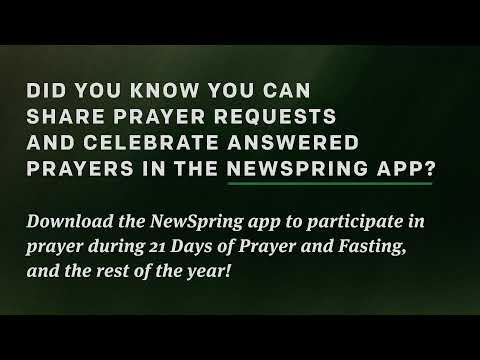 21 Days of Prayer &amp; Fasting - Psalm 132