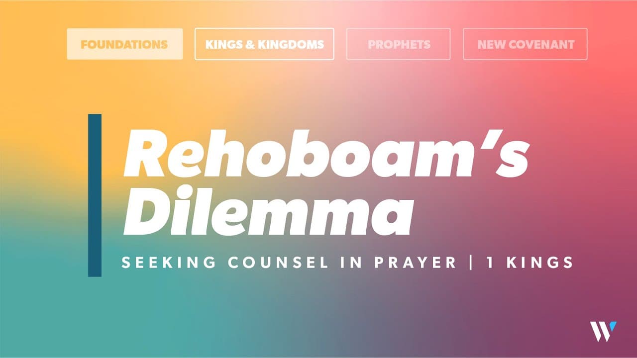 Rehoboam's Dilemma  Seeking Counsel in Prayer | 1 Kings 12 | Jay Strother