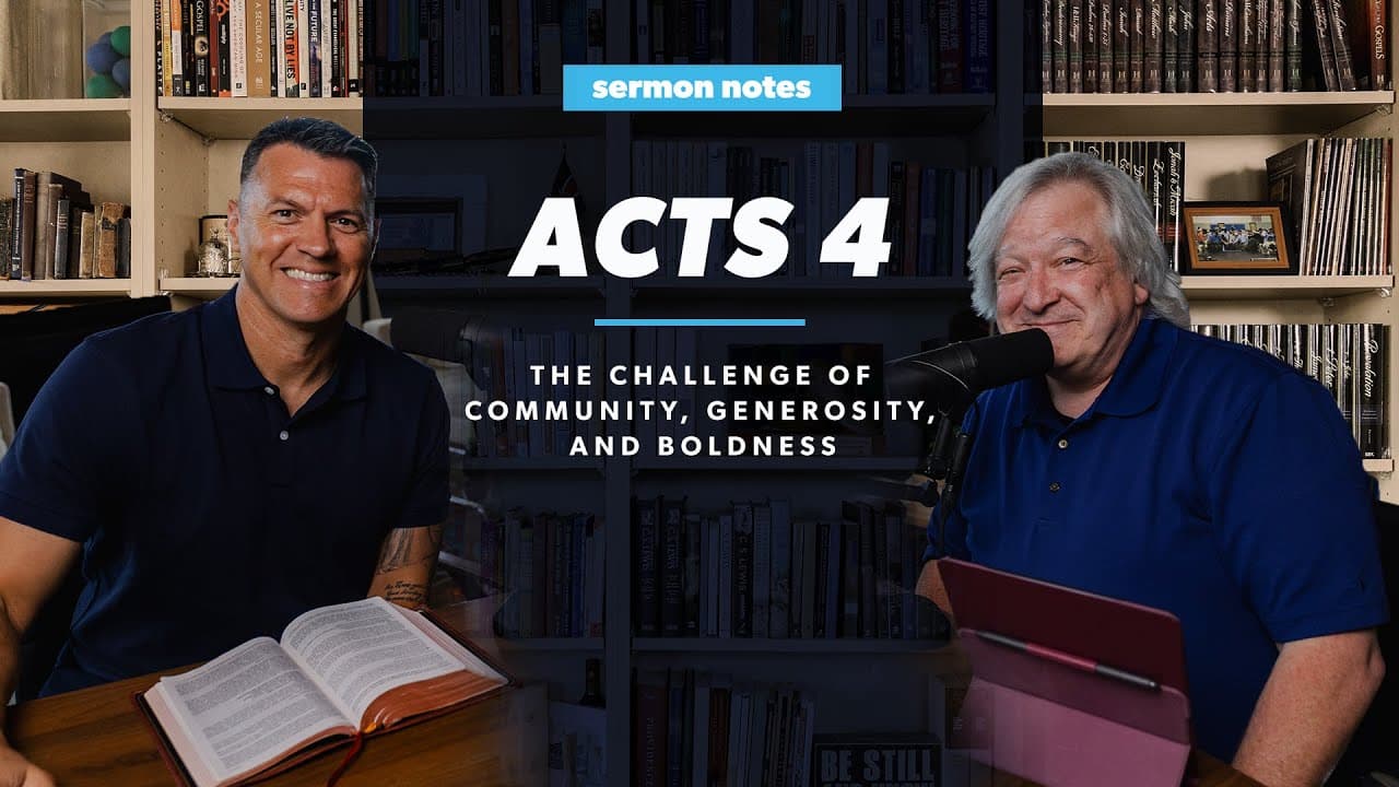 Acts 4 and the Challenge of Community, Generosity, and Boldness | Sermon Notes Podcast