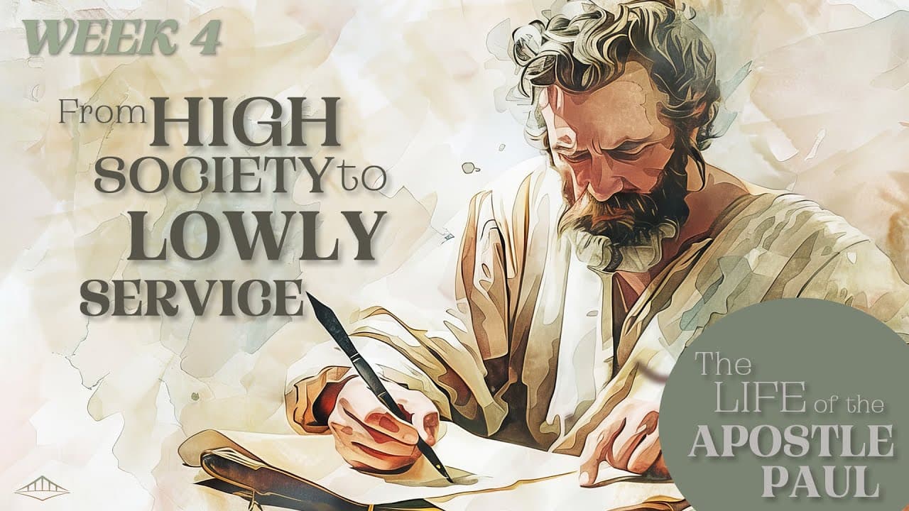THE LIFE OF THE APOSTLE PAUL - Week 4 – From High Society to Lowly Service