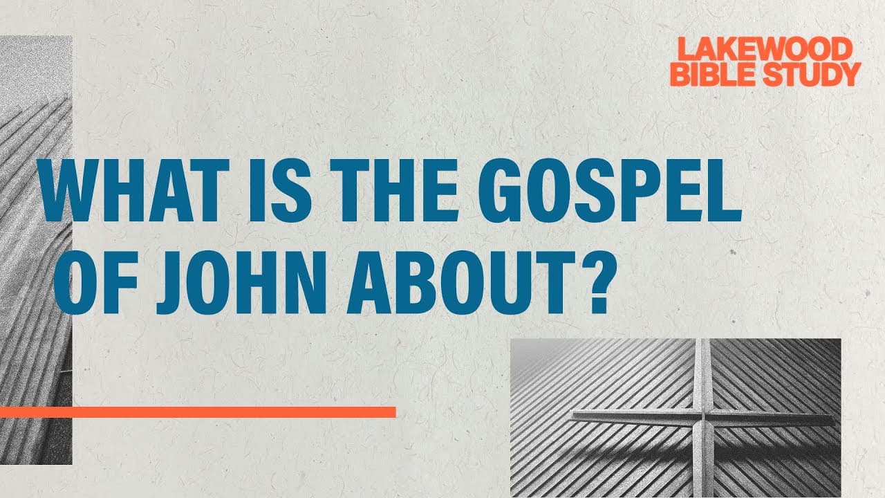 From Water to Blood: How John’s Gospel Restores God’s Presence | Lakewood Bible Study
