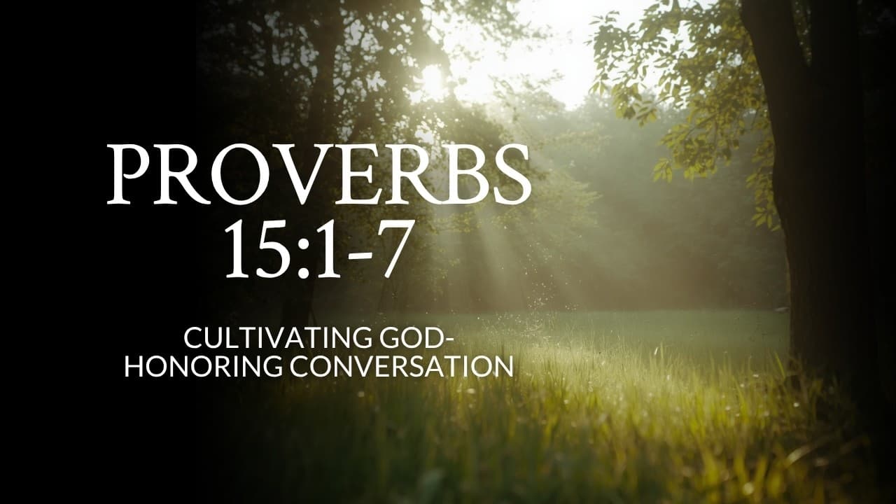 Proverbs 15:1-7 | Cultivating God-Honoring Conversation