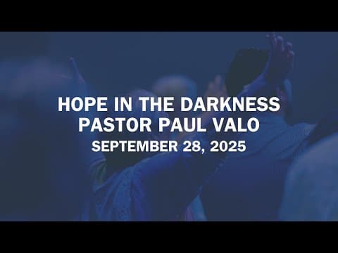 Christ Church of Orlando | Hope In The Darkness | Pastor Paul Valo | 9.28.25 | 9AM