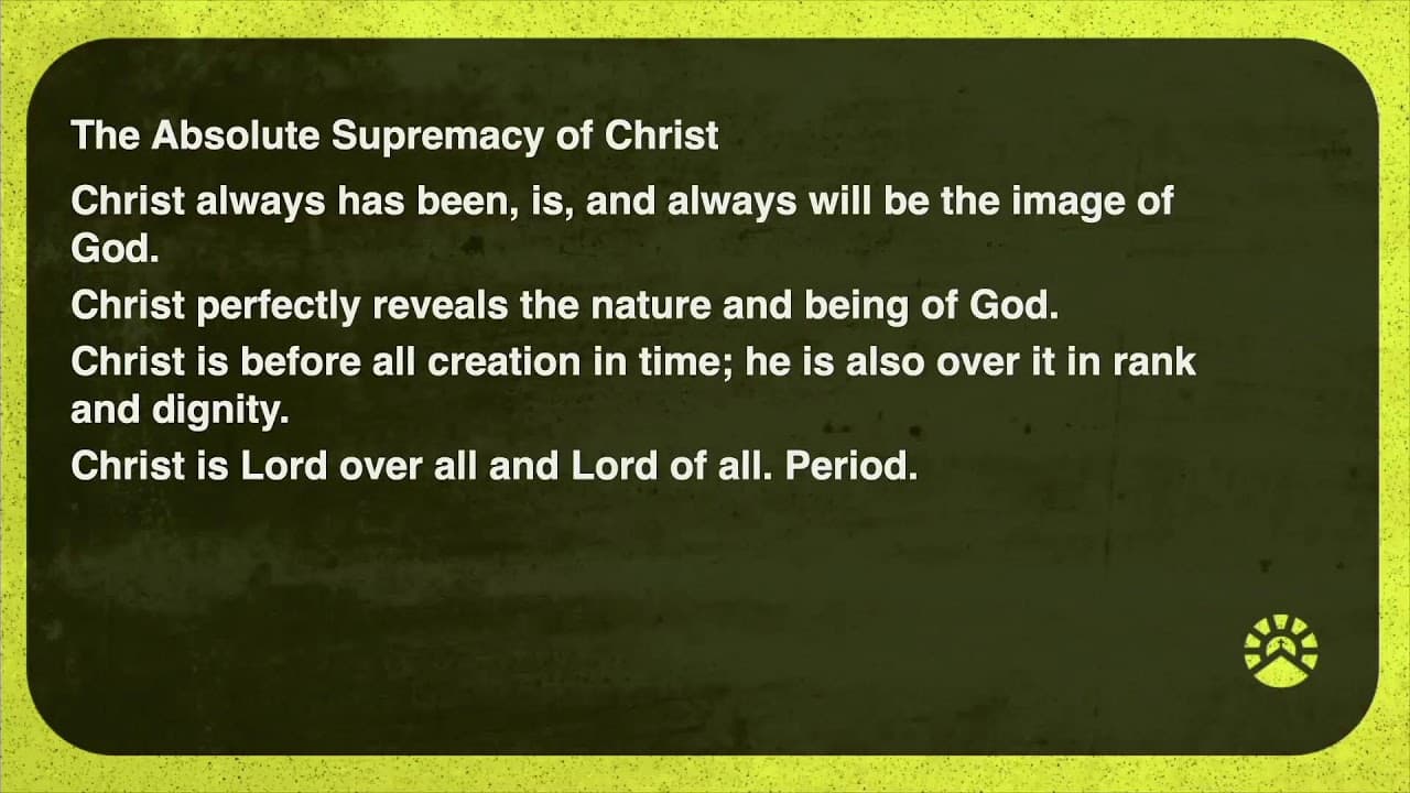 Bootcamp Week 1, A Series in Colossians  (October 6, 2024)